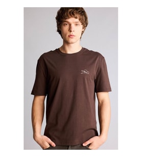 Defacto Mini Baskılı Kahverengi Genç Erkek T-Shirt G3210AX/BN192