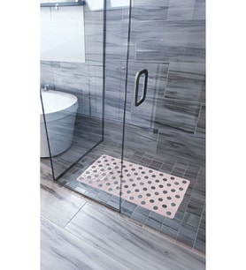 Banyo Paspası Pembe Silikon Kaymaz Vakumlu Duş Paspası (Çok Renkli)