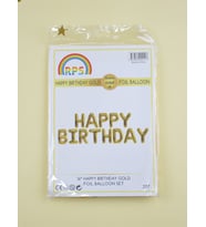 Happy Birthday Yazılı Gold Folyo Balon