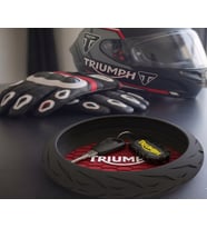 Triumph Motosiklet Tutkunlarına Özel Lastik Tasarımlı Masaüstü Anahtarlık Kasesi