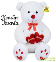 Kendin Tasarla 80 Cm Bobo Pelüş Ayıcık (Beyaz)