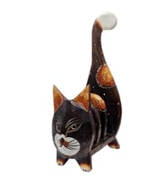 Ahşap Kedi Kartlık Peçetelik Kitaplık (Karışık)