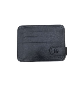 Gümüş G120 Deri Oval İnce Kartlık Cüzdan - Gümüş - Siyah - ST00508-Siyah-TEK EBAT
