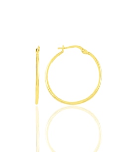 Gümüş altın yaldızlı 32 mm şarnel halka küpe SGTL12287GOLD