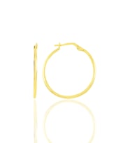 Gümüş altın yaldızlı 32 mm şarnel halka küpe SGTL12287GOLD