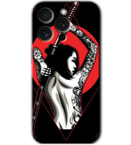 İphone 15 Pro Max Kılıf HD Desen Baskılı Kılıf - Samurai Girl