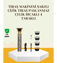 Mey İthalat® Şarjlı Titanyum Bıçaklı Saç Sakal Kesme Makinesi