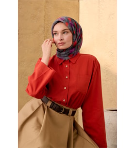 Soft Eşarp 73098 (Siyah - Füme)