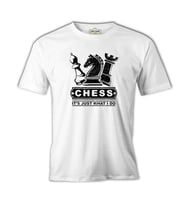 Satranç - Just Play Beyaz Erkek Tshirt