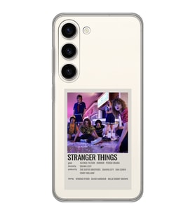 Samsung Galaxy S23 Uyumlu Stranger Things Minimalist Poster Desenli Şeffaf Telefon Kılıfı
