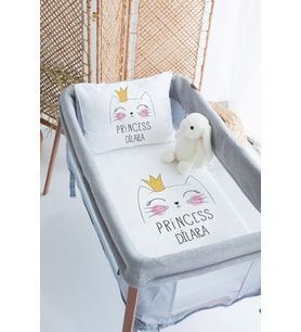 %100 Delux Pamuk Isme Özel 70x120 Park Yatak Nevresim Takımı