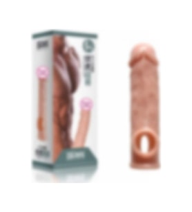 Big 16 Cm Realistik Uzatmalı Penis Kılıfı + Kaydırıcı