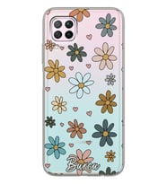 Huawei Floral Tasarımlı Şeffaf Telefon Kılıfı