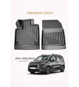 Citroen Berlingo Panelvan (Ön İki) 2018+ ile Uyumlu 3D Oto Paspas Premium