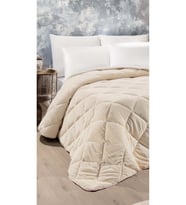 Ogi Home Welsoft Yorgan Çift Taraflı Çift Kişilik (195x215) (Krem)