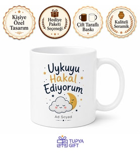 Uykuyu Hayal Ediyorum Kupa Bardak Hediye
