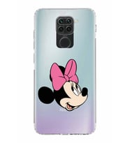 Xiaomi Redmi Note 9  Kamera Korumalı Kapak Minnie Mouse Tasarımlı Şeffaf  Kılıf