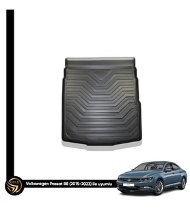 Gold Volkswagen Passat B8 Sedan 2014 ve Sonrası Kauçuk Araca Özel Bagaj Havuzu