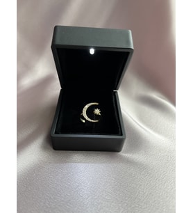 Ay Model Ayarlanabilir 925 Ayar Gümüş Yüzük