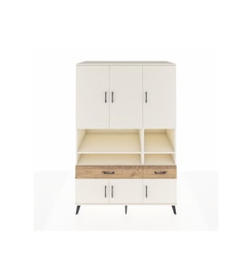 Kronos Dolap 8 Raflı 2 Çekmeceli 6 Kapaklı 132x59x195 Aytaşı-Aytaşı/Çam
