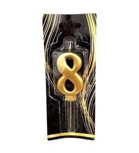 8 Yaş Gold Rakam Mum M181