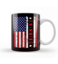 Swimming Swim Swimmer Athlete US American Flag Water Sports Kupa Bardak Porselen