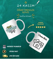 Öğretmenler Günü Hediyesi – Kişiye Özel Tasarımlı Kupa Bardak (Pamuk Beyaz)