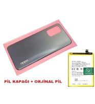 Tkgz Oppo A54 Arka Pil Batarya Kapağı + PİL (CAM) SİYAH