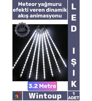 #Led Dekoratif Modern Animasyonlu Akışkan Geçirmez Dış Mekan Yılbaşı 3.2 Metre Meteor Led Beyaz Işık