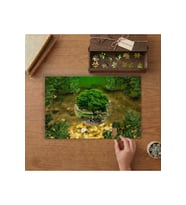 Yeşillik - Doğa - Çevre Tasarımı 240 parça Ahşap Puzzle Ahşap Kutuda MP03047