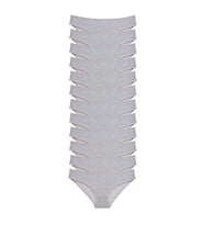 12 adet Süper Eko Set Likralı Kadın Slip Külot Gri
