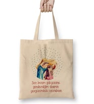 Sevgililer Günü Sevgiliye Hediye 0218 Bez Çanta Uzun Saplı