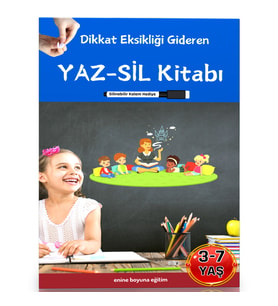 Dikkat Eksikliği Gideren Cırt Cırtlı YAZ-SİL Kitabı (3-7 YAŞ İçin)