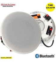 Bluetooth Alçıpan Tavan Hoparlör (12 cm - 220 Volt Ile Direk Çalışır- Adaptör Gerektirmez)