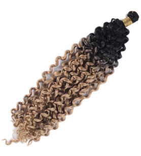 Afro Dalgası / Siyah Karamel Ombreli