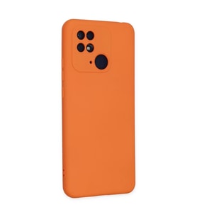 Xiaomi Redmi 10c Kılıf Nano İçi Kadife Silikon - Turuncu
