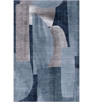 Eliana Home Baskılı, Yıkanabilir Kaymaz Taban Salon Halısı LNA0592 100x150 cm (Mavi)