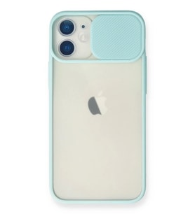 Newface Apple iPhone 11 Kılıf Palm Buzlu Kamera Sürgülü Silikon - Turkuaz