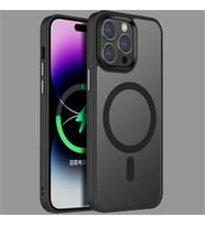 Coverzone iPhone 12 Pro Max ile uyumlu K?l?f Kenar? Renkli Arkas? Mat Transparan Magsafe ile uyumlu Kamera �?k?nt? 2mm Korumal? New Impact Matte Protect?on K?l?f Black