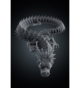 MYCRAFT3D Ejderha Figürlü Dekoratif Obje  Hareketli Gövde Tasarım  3D Baskı Masa Üstü Aksesuar  Koleksiyonluk & Hediye