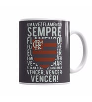 Sempre Flamengo! (Cinza chumbo) Kupa Bardak Porselen