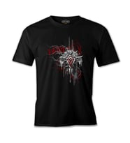 World of Warcraft - Horde Logo in Cahins Siyah Erkek Tshirt