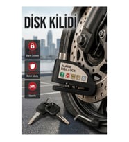 110 dB Titreşim Sensörlü Disk Fren Kilidi – 14 mm Çelik Pim, Su Geçirmez