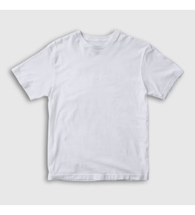 Presmono Unisex Çocuk Beyaz Düz Baskısız T-Shirt 59251tt