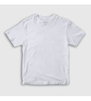 Presmono Unisex Çocuk Beyaz Düz Baskısız T-Shirt 59251tt