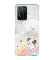 Redmi Mi 11T/Mi 11T Pro Uyumlu Sevimli Köpek Desenli Şeffaf Telefon Kılıfı