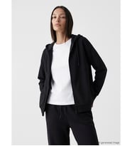 LCW EVERYDAY Siyah Soft Touch Oversize Kadın Fermuarlı Sweatshirt