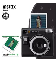 Instax SQ40 Siyah Fotoğraf Makinesi ve 10lu Kare Film