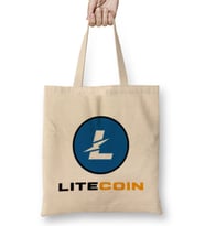 Llitecoin To The Moon LOGO Bez Çanta Uzun Saplı
