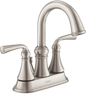 Moen Wetherly Spot Dirençli Fırçalı Nikel İki Saplı Centerset Banyo Bataryası Tahliye Meclisi, Ws848 (Çok Renkli)